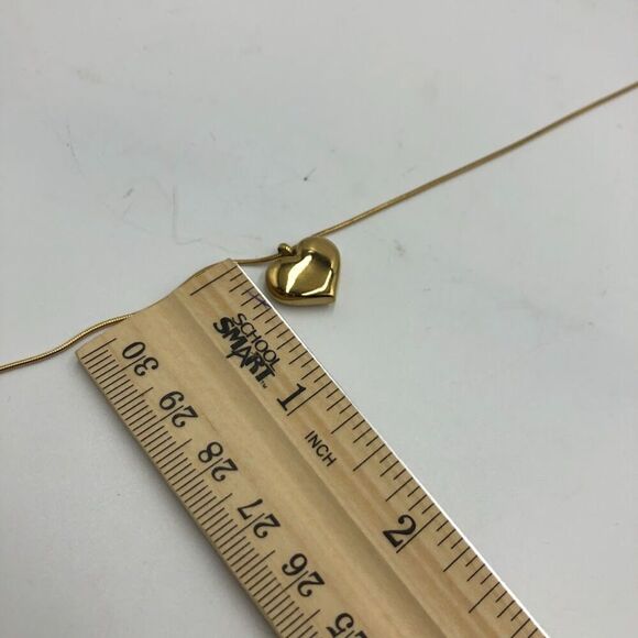 18K Gold Plated Women's Heart Necklace Waterproof Hypoallergenic Jewelry - Picture 10 of 11